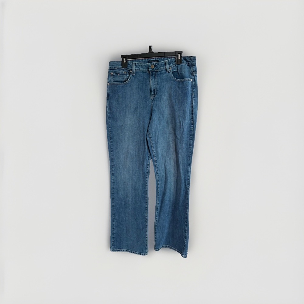 Tommy Hilfiger womens denim pants JEANS classic retro stretch sz 14 straight P29